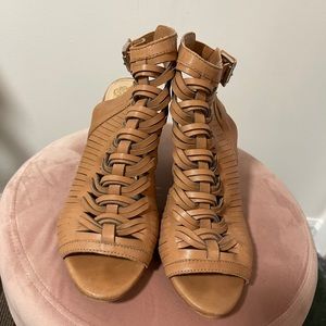 Vince Camuto Women’s Peep Toe Ankle Strap Sandals